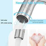 CREA Bar Sink Faucet, Bathroom Kitchen Faucet Brushed Nickel Pre Wet Small Mini Kitchen Bath Utility Marine Faucet Single Hole Stainless Steel Farmhouse Vanity Lavatory Faucets Outdoor