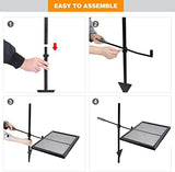 REDCAMP Swivel Campfire Grill Heavy Duty Steel Grate, Over Fire Camp Grill with Carrying Bag for Outdoor Open Flame Cooking