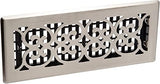 Decor Grates SPH412-NKL Floor Register, 4x12, Brushed Nickel Finish