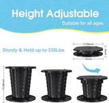 Upgrade Retractable Portable Toilet, Camping Toilet with 8 Gallon Bags for Adults Kids, Height Adjustable Foldable Travel Toilets Portable Potty, Perfect for Outdoor Emergency Use