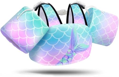 Vvinca Separable Toddler Swim Vest Fit 22-66 Lbs（1-6 Years）|2025 Newest 3 in 1 Pool Float & Arm Bands Boys and Girls, Adjustable Sturdy Safety for Infant 1 2 3 4 5 6 Year