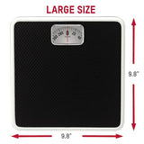 Taylor Analog Scale, Dial Scale for Body Weight, Mechanical Bathroom Scale, Highly Accurate Non-Digital Weighing Machine, Measures Weight up to 300 lb Capacity, Battery Free, FSA HSA Eligible, Black
