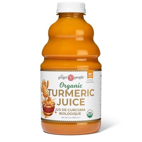 99% Pure Organic Turmeric Juice by The Ginger People – Digestive Health, Premium Quality, 32 Fl oz Bottle (Pack of 1)