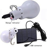 FLRONGSUN Solar Light Bulb Portable 350LM Solar Powered Camping Light Led Lantern Outdoor for Lamp Light Hiking Fishing Tent Indoor Shed Chicken Coop Hurricane Emergency With USB Chargeable(Pack of 2)