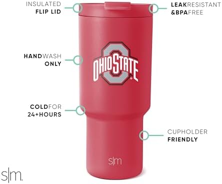 Simple Modern Officially Licensed 30oz Tumbler with Flip Lid and Straws | Insulated Cup Stainless Steel | Gifts for Men | Trek Collection