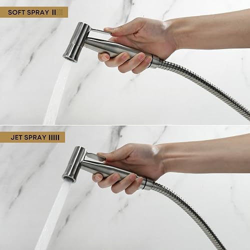 Purrfectzone 3 Pack Bidet Sprayer for Toilet, Handheld Bidet Sprayer Kit, Easy-to-Install Toilet Bidet Shattaf Set, Hand Held Stainless Steel Shower with Adjustable Flow, Cloth Diaper wash