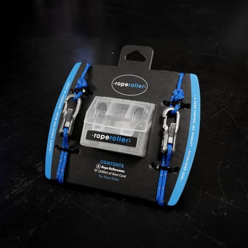 Cord and Rope Tightening and Cinching Tool with Rollercam Technology - Easy Secure Tie Down for Outdoor, Camping, and Boating Guy Lines - 6-Pack Includes Accessory Cord and Carry Case