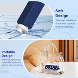 4pack Collapsible Water Bottles, 20.6oz Foldable Water Bottle BPA Free Reusable Lightweight LeakProof Travel Silicone Water Bottles for Travel, Gym, Hiking, Office, Camping, Sports Portable