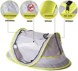 Poray Portable Baby Beach Tent with UPF 50+ Sun Shelter,Mosquito Net and Sunshade, Ideal Pop Up Kids Travel Tent with Carry Bag & 2 Stakes,Outdoor Indoor Play and Sun Protection