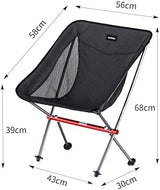 Naturehike Camping Chair, Foldable Chair with Storage Bag, Outdoor Portable Chair for Adults, Lightweight, Supports 330lbs, Backpacking Chair for Fishing, Hiking, Beach, Lawn