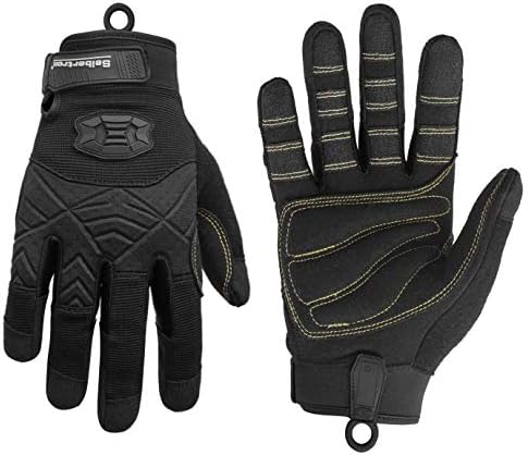 Seibertron Full or Half Finger Padded Palm Lightweight Breathable Climbing Rope Gloves for Climbers, Rock Climbing, Rescue, Adventure, Sailing, Kayaking, Outdoor Sports