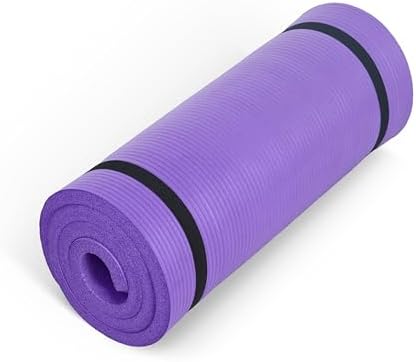 CAP Barbell 1-Inch High Density Exercise Yoga Mat with Strap | Multiple Colors