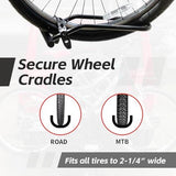 MaxxHaul 50027 Hitch Mount Bike Rack Platform - Style 2-Bike Rack for Cars Trucks SUVs Minivans with Hitch Tightener, Great For E-bikes With Standard Width Tires