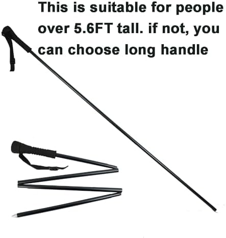 Aventik Fold-able Wading Staff Water Depth Safety Warning Sign Coated Stainless Steel Core T7075 Aluminum Body Corrosion Resistance