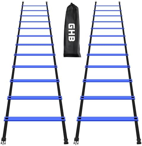 GHB Pro Agility Ladder Agility Training Ladder Speed 12 Rung 20ft with Carrying Bag