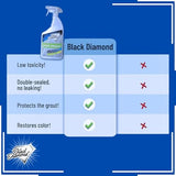 Black Diamond Ultimate Grout Cleaner: Best Cleaner for Tile,Ceramic,Porcelain, Marble Acid-Free Safe Deep Cleaner & Stain Remover for Even The Dirtiest Grout (1-Quart)