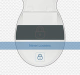 Round Toilet Seat with Slow Close Standard Toilet Seat,Quiet Toilet Cover Seat Toilet Lid Durable Refused to Loosen Easy to Install & Clean,White