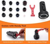 Kitchen Faucet Head Replacement Black, with 15 Adapters Plastic Pull Down Faucet Spray Head, 3 Modes Pull Out Kitchen Sink Sprayer Nozzle, Matte Black