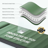 Elegear Air & Foam Self Inflating Sleeping Pad, Built-in Electric Pump 4" Ultra-Thick Memory Foam Camping Mattress with Pillow Camping Pad 4-Season R-Value 9.5 Camp Mat for Car/Traveling - Single