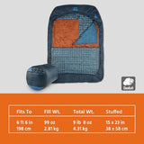 Kelty Tru.Comfort Doublewide 20 Degree Sleeping Bag – Two Person Synthetic Camping Sleeping Bag for Couples & Family Camping