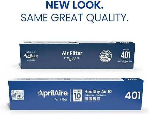 AprilAire 401 Replacement Furnace Filter for AprilAire 2400, Space-Gard 2400 Whole-House Air Purifiers - MERV 10, 16x25x6 Air Filter (Pack of 1)