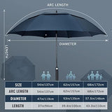 ZOMAKE Automatic Open Extra Large Golf Umbrella 51/54/62/68 Inch, Double Canopy Vented Windproof Oversize Stick Umbrellas for Rain