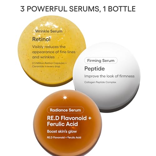 LANEIGE Perfect Renew 3X Signature Serum: Retinol, Ceramide & Collagen-Peptide Complex for Anti-Wrinkle Care, Radiance, & Firming