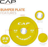 CAP Barbell 2-Inch Olympic Bumper Plate Weight Set | 100-370 lbs | Multiple Options