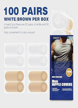 100 Pairs(200 Peices) Men's Nipple Cover, Hide Nipple Tape, Anti-Chafing Nipple Covers for Sport and Daily Wear