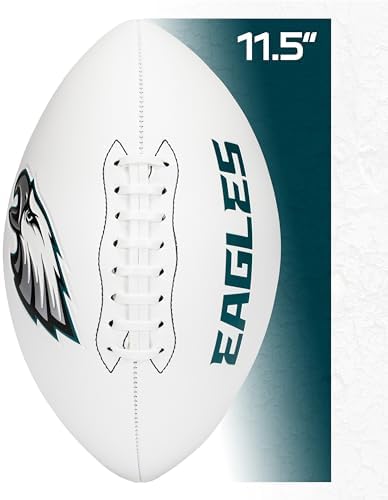 Franklin Sports NFL Autograph Football - Official Size White Panel Souvenir Football for Autographs + Signatures - NFL Team Fan Shop Memorabilia