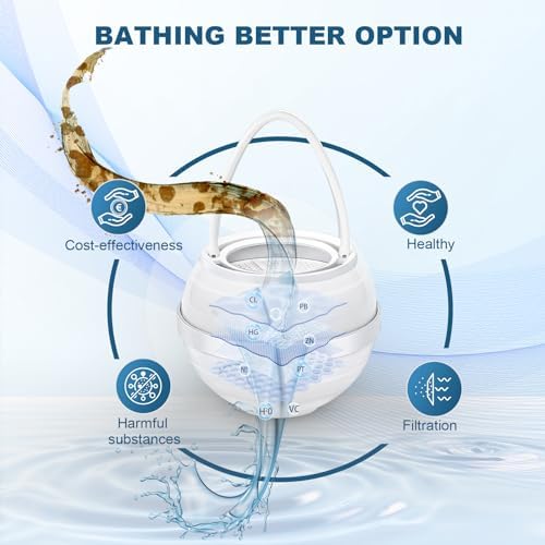 Bath Filter for Tub - 8 Stages Bath Filter- Removes Hundreds of Contaminants, BPA Free, Purify Your Bathwater for Healthier Skin and Hair
