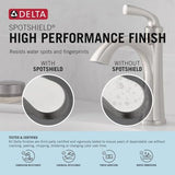 Delta Faucet Modern Raincan 2-Setting Shower Square System Including Rain Shower Head and Handheld Spray Brushed Nickel, Rainfall Shower System Brushed Nickel, Spotshield Stainless 342701-SP
