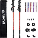 Aihoye Collapsible Trekking Poles - 2 Pack, Lightweight, Anti-Shock Walking Sticks - Adjustable for Men and Women