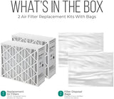 20x25x4 Furnace Filters, FC100A1037 Filter Replacement, Merv 11 Filter Media with Homequip Disposal Bag (2 Pack)