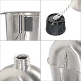 DARTMOOR G.I. Army Stainless Steel Canteen Military with Cup and Green Nylon Cover Waist Belt for Camping Hiking