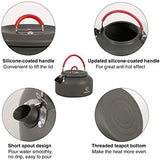REDCAMP 0.8L Mini Outdoor Camping Kettle, Aluminum Water Pot with Carrying Bag, Compact Lightweight Tea Kettle