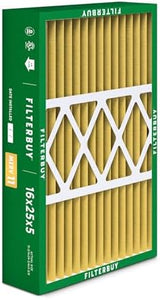 Filterbuy 16x25x5 Air Filter MERV 11 Allergen Defense (2-Pack), Pleated HVAC AC Furnace Air Filters for Honeywell FC100A1029, Lennox X6670, Carrier, & More (Actual Size: 15.75 x 24.75 x 4.38 Inches)