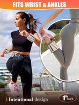 Wrist Ankle Weights Set of 2(1 lb/2 lbs Each) Adjustable Weights Training Intensity for Strength Training Walking Running Yoga Pilates Jogging for Women Men