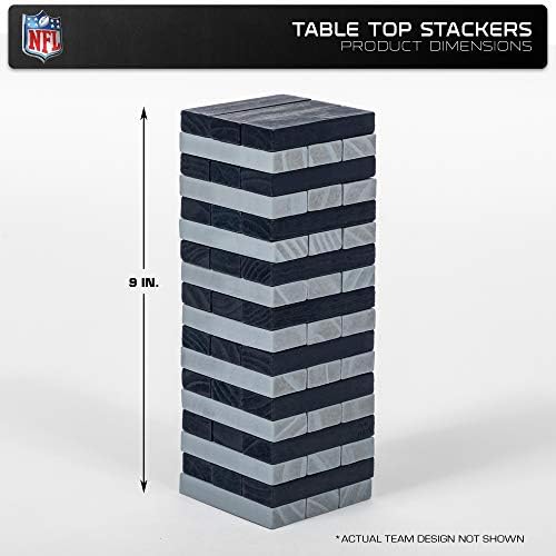NFL Pro Football Tabletop Stackers Block Game by Wild Sports - Perfect Gift for NFL Football Fan, Dorm Game, Rec Room, Tailgate