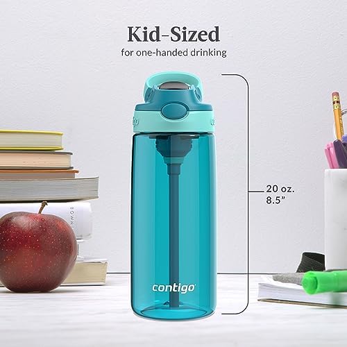 Contigo Aubrey Leak-Proof Spill-Proof Water Bottle, 20oz, Juniper Jade