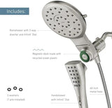 Moen Verso Spot Resist Nickel Round Rain Shower Head and Detachable Handshower Combination with Magnetix Docking System and 60-inch Metal Hose, 220C2SRN
