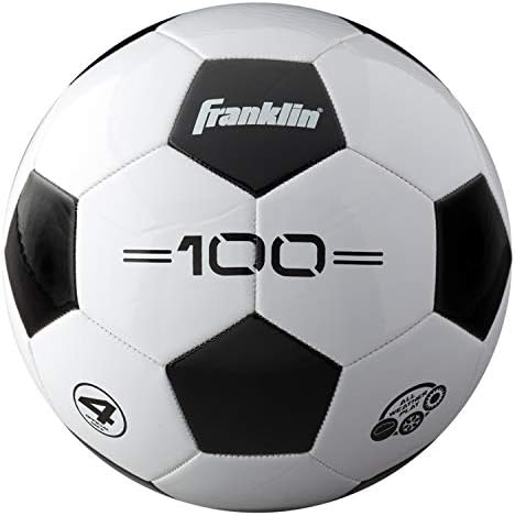 Franklin Sports Soccer Balls - Youth & Adult - Sizes 3, 4 & 5 - Single & Bulk Packs - Black & White