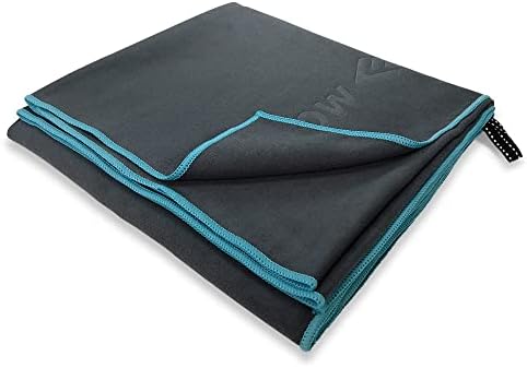 Flow Hydro Sport Towel - Microfiber Quick Dry Swimming Towels for Swim, Pool, Triathlon, and Other Water Sports in Medium, Large, Extra Large, and Hooded Sizes (Gray, Large (60" x 30"))