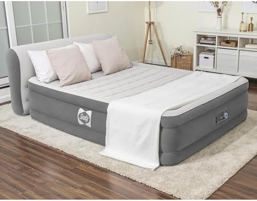Sealy Tritech Airbed Queen 31" Headboard Built-in AC Pump