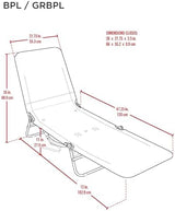 Rio Beach Portable Lay Flat Folding Backpack Beach Lounge Chair with Backpack Straps and Storage Pouch, Blue and Red