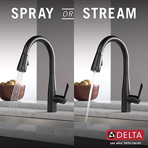 Delta 9113-BL-DST Essa Kitchen Faucet, Standard, Matte Black