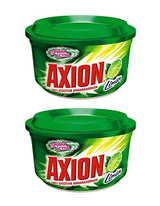 AXION Dish-wash Paste LIME 450g The Real Grease-Catcher LAVAPLATOS El Verdadero Arrancagrasa LIMON (Pack of 2) - Imported from Colombia