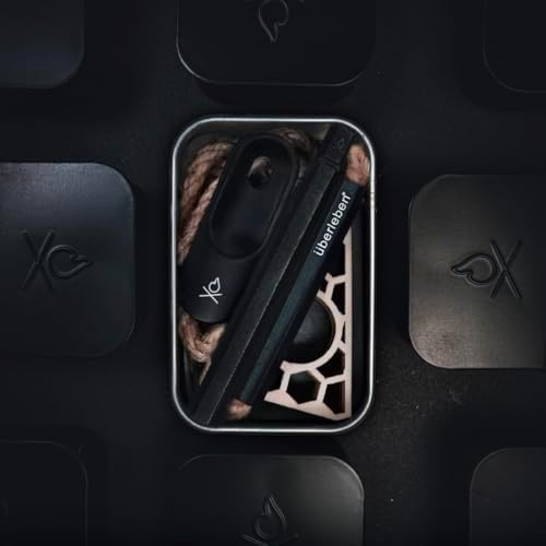 Überleben FIREKIT Survival Fire Starter Kit - All-in-One Fire Starting Kit w/Ferro Rod, Striker, Tinder Wick & Bellow, & Dry Kindling for Camping