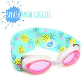 Splash Place SWIM GOGGLES with Fabric Strap - Adult & Kids Swim Goggles - PINKS & PURPLES