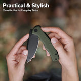 CIVIVI Mini Praxis Folding Pocket Knife, 2.98" D2 Steel Blade G10 Handle Small EDC Knife with Pocket Clip for Men Women, Sharp Camping Survival Hiking Knives C18026C-1